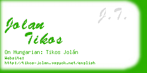 jolan tikos business card
