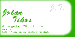 jolan tikos business card